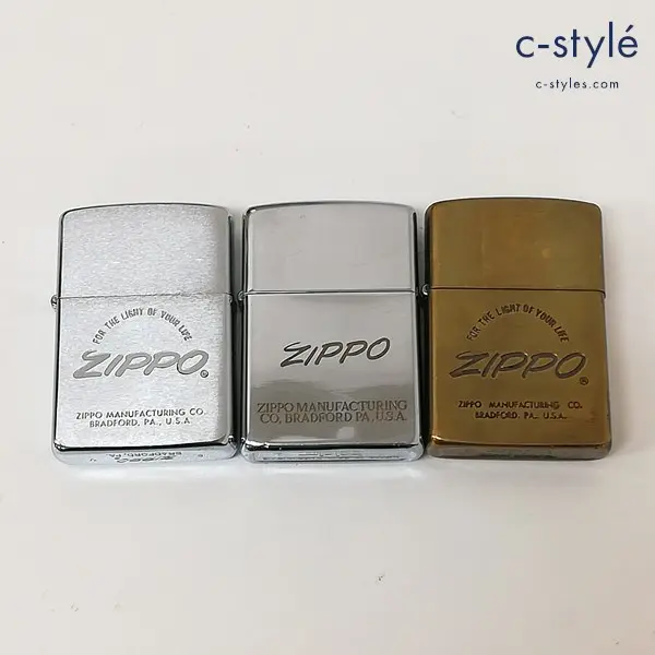 ZIPPO ジッポー オイルライター 1988年 1989年 1994年製 FOR THE LIGHT OF YOUR LIFE 喫煙具 計3点