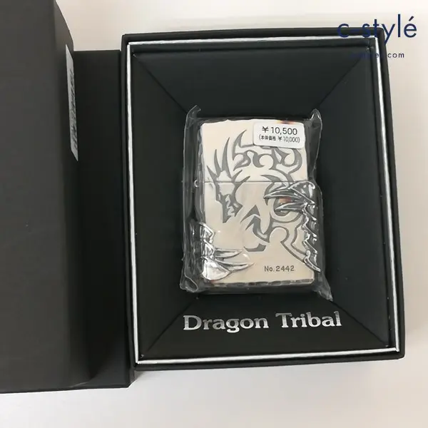 ZIPPO ジッポー オイルライター 2005年製 Dragon Tribal LIMITED EDITION No.2442 ドラゴン シルバー 龍