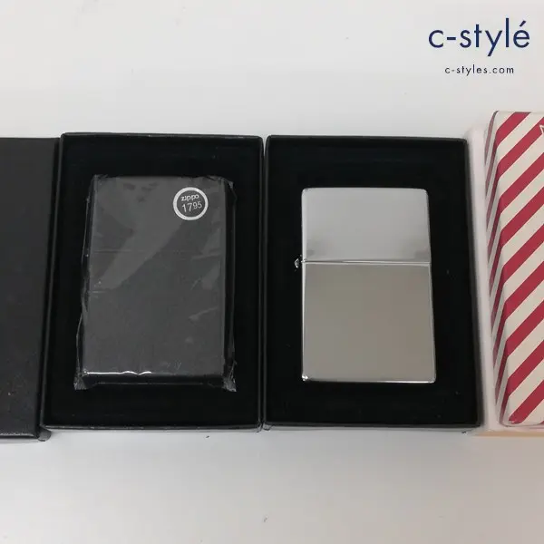 ZIPPO ジッポー オイルライター 2005年製 ブラッククラックル 無地 シルバー 喫煙具