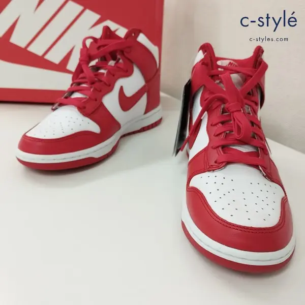 NIKE ナイキ DUNK HI RETRO ダンク ハイ レトロ スニーカー 26.5cm ホワイト×レッド DD1399-106