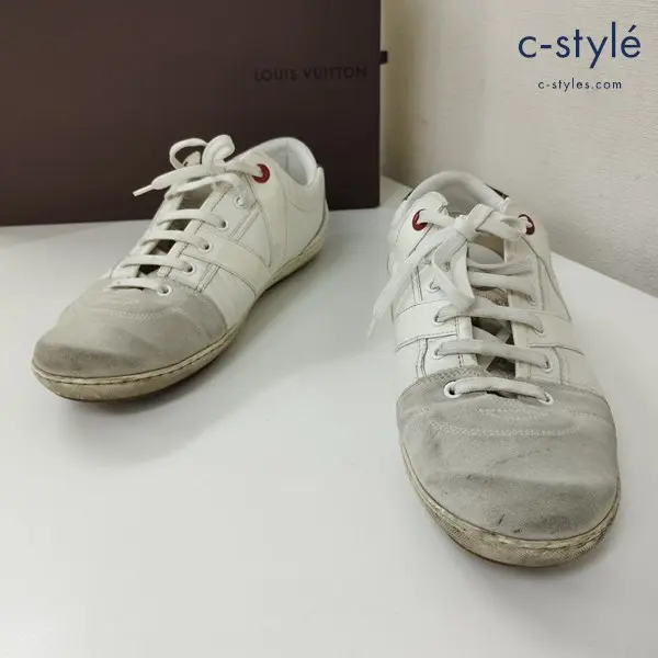 LOUIS VUITTON ルイ・ヴィトン レザーローカットスニーカー 8 ホワイト系 P MS 0191