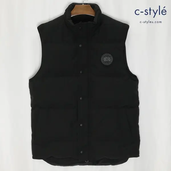 CANADA GOOSE カナダグース ダウンベスト M ブラック Garson Vest Black Label 4151MB フルジップ