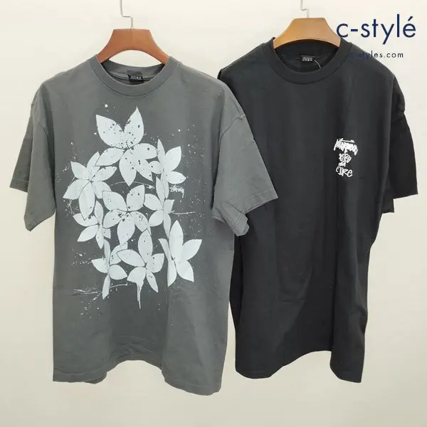 stussy ステューシー Tシャツ XL ブラック グレー 半袖 綿100