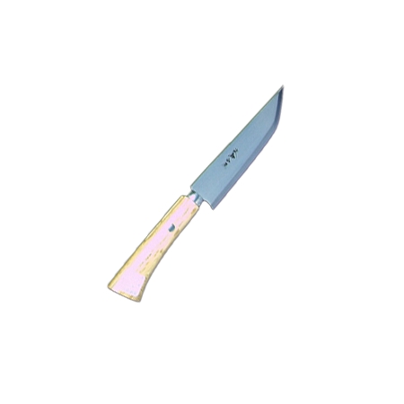 叉鬼山刀(マタギナガサ) カスタムナイフ 木の柄ナガサ ６寸