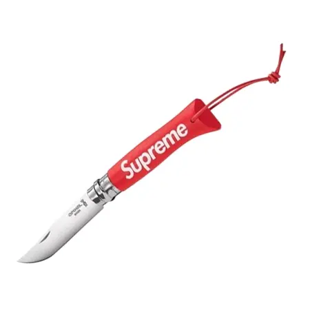 オピネル(OPINEL)×Supreme(シュプリーム) 折りたたみナイフ No.08 Folding Knife レッド