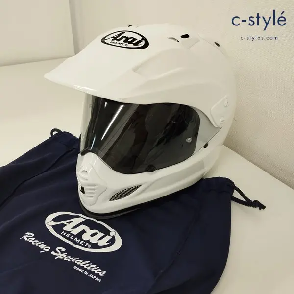 Arai アライ TOUR CROSS3 ヘルメット 61.62cm未満 ホワイト バイク用品 2017年製