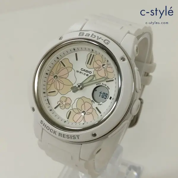 CASIO カシオ Baby-G 腕時計 ホワイト 花柄 BGA-150FL-1AJF SHOCK RESIST