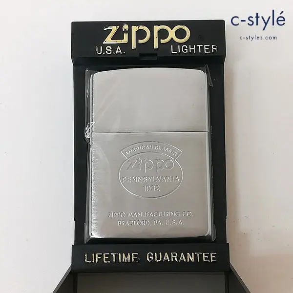 ZIPPO ジッポー オイルライター 1991年製 AMERICAN CLASSIC PENNSYLVANIA 1932 ペンシルベニア シルバー