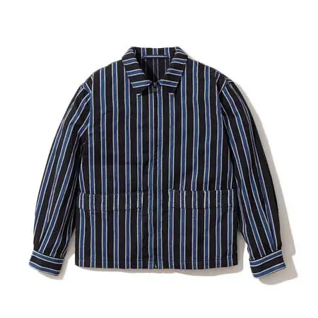 クオン(KUON) REGIMENTAL STRIPE Zip-up Jacket w/SAKIORI