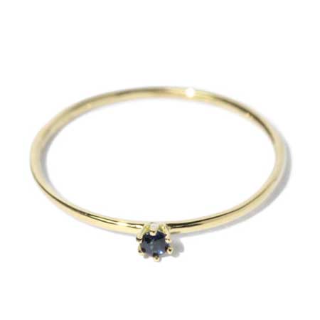 SATOMI KAWAKITA JEWELRY(サトミカワキタジュエリー) R1601S 18K Yellow Gold Black Sapphire Ring