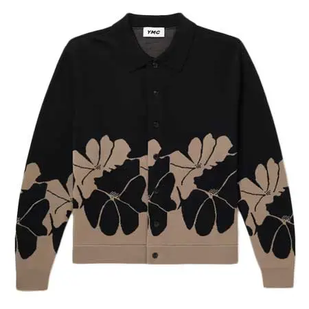 YMC(ワイエムシー) Rat Pack Floral Wool-Jacquard Cardigan