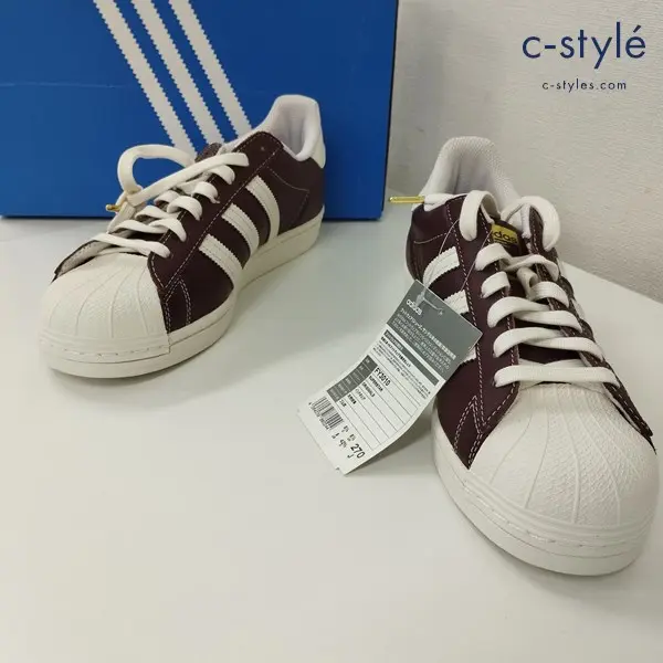 adidas アディダス Superstar スーパースター スニーカー 27cm ブラウン×ホワイト FY3010