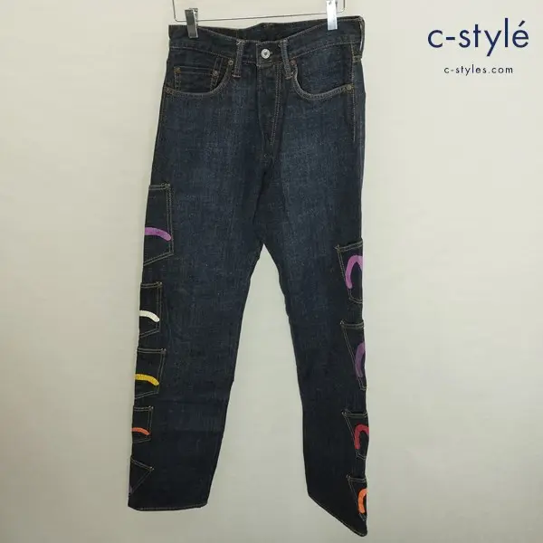 EVISU エヴィス デニムパンツ 30×35 インディゴ Lot1457 メニーポケット MANY POCKET JEANS カモメ