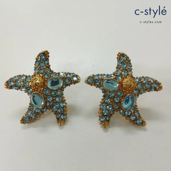 VERSACE ヴェルサーチ ピアス ゴールド系 ヒトデ イタリア製 両耳 アクセサリー