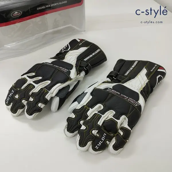 KUSHITANI クシタニ グローブ L ホワイト×ブラック K-5199 GPS GLOVES IV レザー