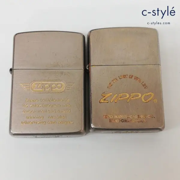 ZIPPO ジッポー オイルライター 1989年製 ロゴ FOR THE LIGHT OF YOUR LIFE シルバー 喫煙具