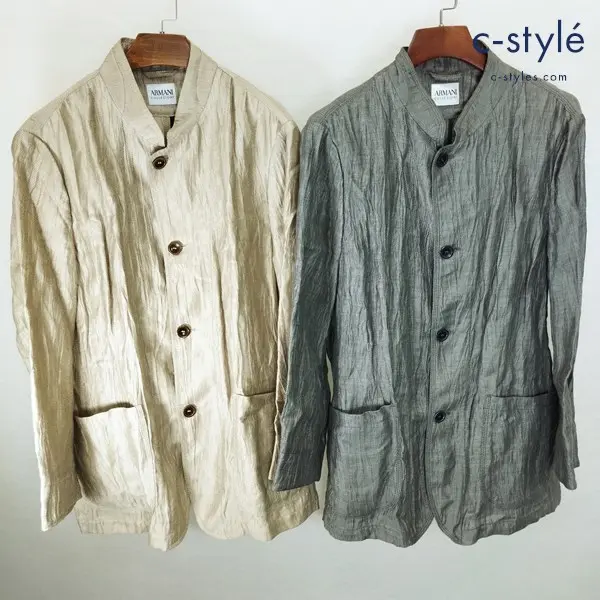 ARMANI COLLEZIONI アルマーニコレッツォーニ ジャケット 56 ベージュ グレー JCG36W 4B