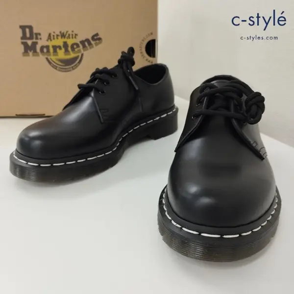 Dr.Martens ドクターマーチン 3ホールシューズ UK6 ブラック 1461 WHITE STITCH ローカット レザー