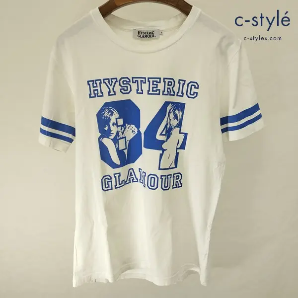 HYSTERIC GLAMOUR ヒステリックグラマー 半袖Tシャツ S ホワイト ガールプリント 84