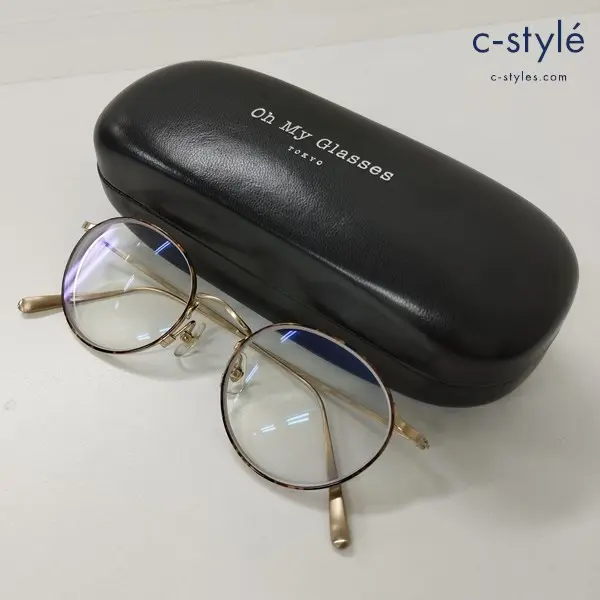 Oh My Glasses TOKYO オーマイグラス東京 メガネ 49□20-145 ゴールド系 omg-112 DMPG TITANIUM 度入り