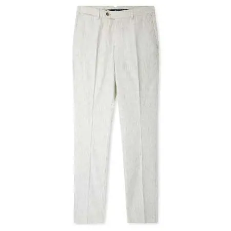 HACKETT LONDON(ハケットロンドン) Cotton-Linen Striped Trousers