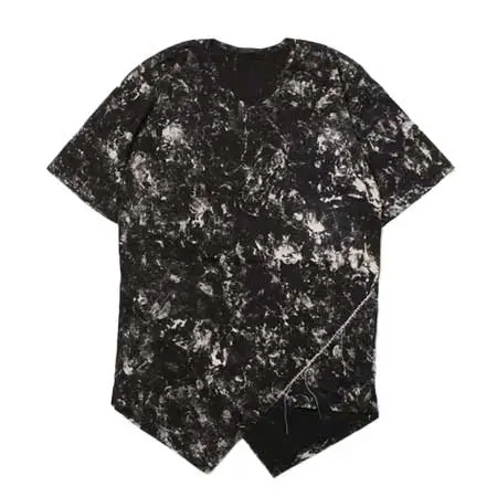 KMRii(ケムリ) FLAKE DISCHAGED SLASH SS Tシャツ