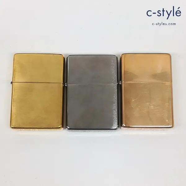 ZIPPO ジッポー オイルライター 2003年 2015年 2016年 無地 フラットトップ 喫煙具 計3点