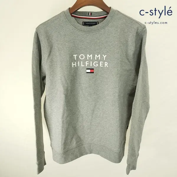 TOMMY HILFIGER トミーヒルフィガー トレーナー MW17694 M グレー トミーフラッグクルーネック 長袖