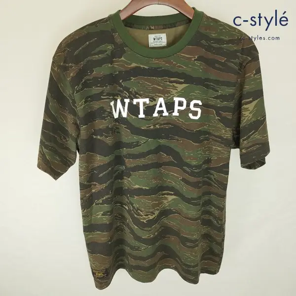 WTAPS ダブルタップス TIGER STRIPE Tシャツ L グリーン系 タイガーストライプ 162ATDT-CSM09S