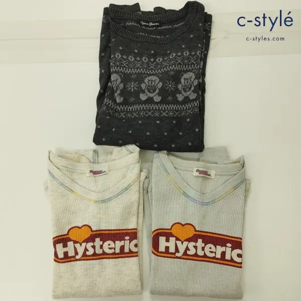 HYSTERIC GLAMOUR ヒステリックグラマー 長袖トップス フリーサイズ セーター くまプリント 計3点