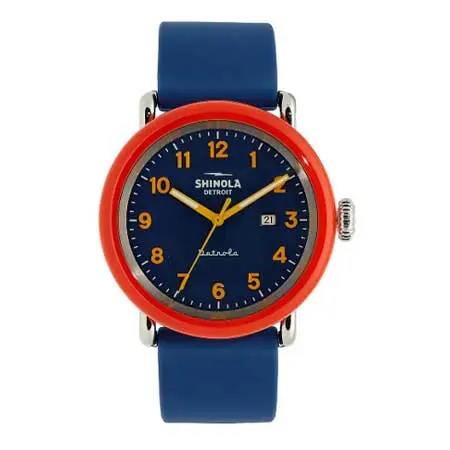 SHINOLA(シャイノラ) Detrola The Prep Silicone Strap Watch, 43mm