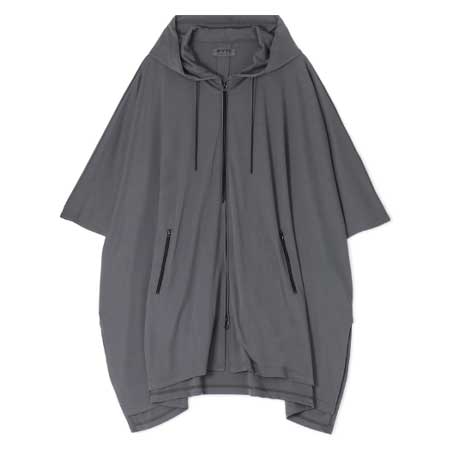 S’YTE(サイト) Thin Smooth Jersey Zip Hoodie Poncho