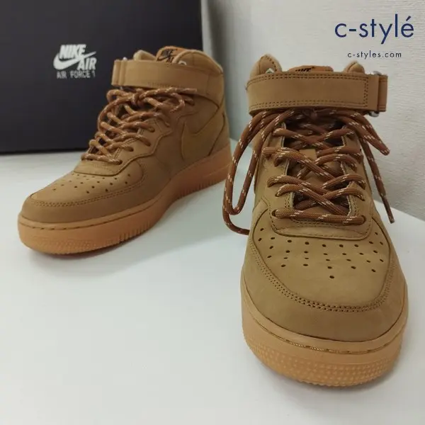 NIKE ナイキ AIR FORCE 1 MID 07 WB 26cm ブラウン系 flax スニーカー DJ9158-200 カジュアル スポーツ バスケ