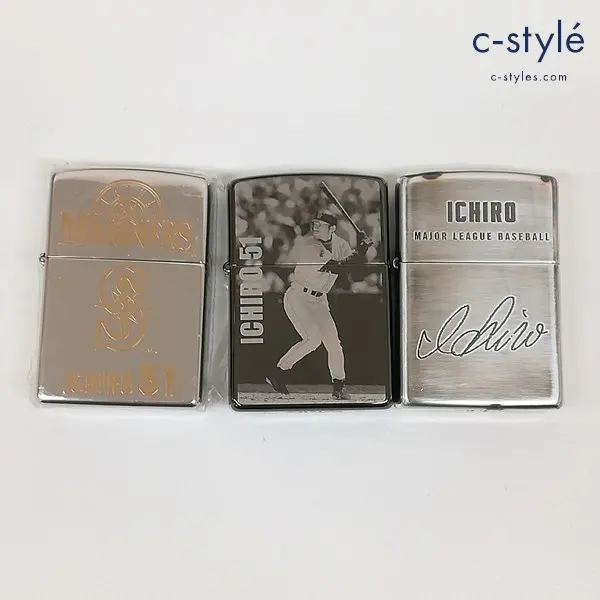 ZIPPO ジッポー オイルライター 2002年 2004年 2009年 イチロー 51 シアトルマリナーズ 喫煙具 計3点