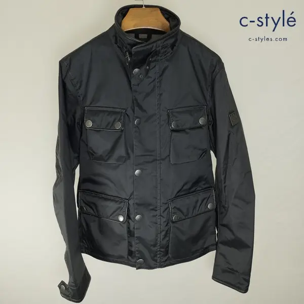 Belstaff ベルスタッフ ナイロンジャケット XS ブラック GOLD LABEL PRESTON ジップアップ イタリア製 58291078