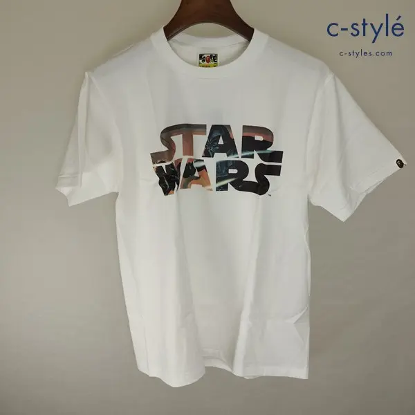 A BATHING APE ×STARWARS Tシャツ M ホワイト 半袖 日本製 アベイシングエイプ スターウォーズ