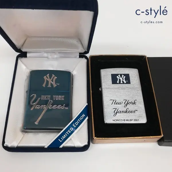 ZIPPO ジッポー オイルライター 2002年 ニューヨークヤンキース 松井秀喜 シルバー LIMITED EDITION ブルー