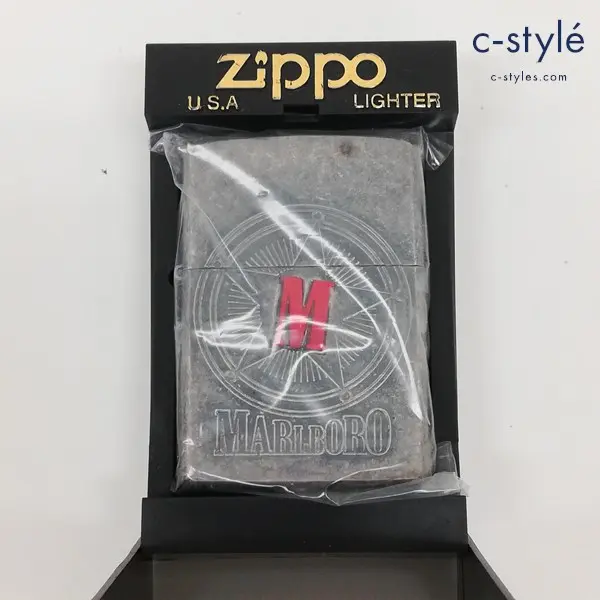 ZIPPO ジッポー 2000年 MARLBORO マルボロ スターコンパス 古美仕上げ オイルライター シルバー 喫煙具