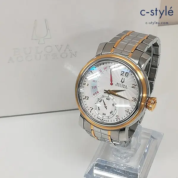 BULOVA ブローバ 腕時計 シルバー×ゴールド ACCUTRON Amerigo Relojes 65C107