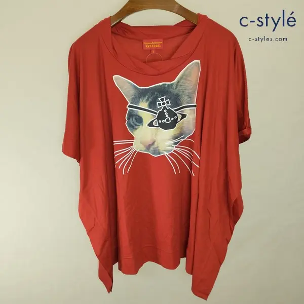 Vivienne Westwood ヴィヴィアンウエストウッド Tシャツ Red label 2 レッド 357-01-36043 猫 ネコ