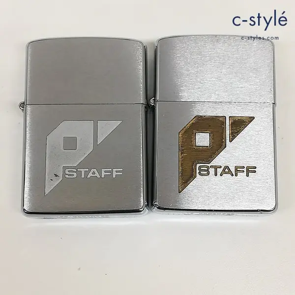 ZIPPO ジッポー 1984年 P STAFF 2種 オイルライター シルバー 喫煙具