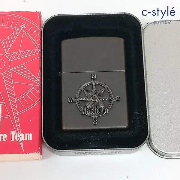 ZIPPO ジッポー ADVENTURE TEAM Marlboro マルボロ 立体 コンパス 1997年 オイルライター ブラック系 喫煙具