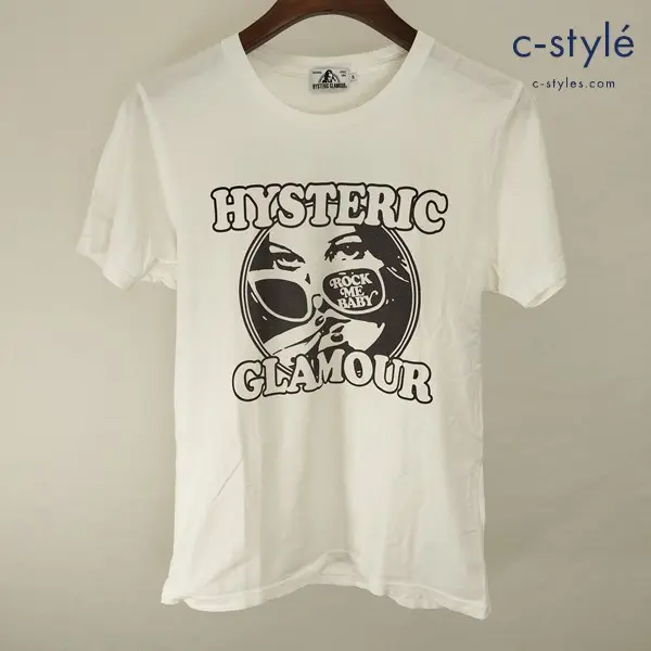 HYSTERIC GLAMOUR ヒステリックグラマー 半袖 Tシャツ S ホワイト サングラスガール