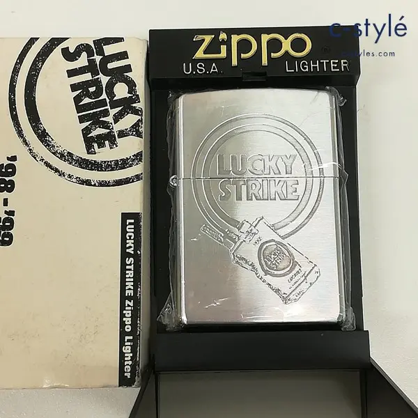 ZIPPO ジッポー LUCKY STRIKE ラッキーストライク 1998年 オイルライター シルバー 喫煙具