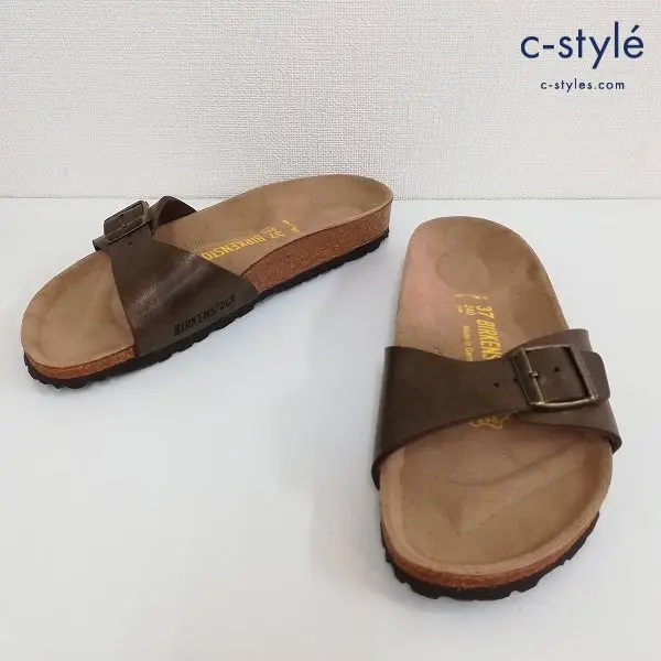 BIRKENSTOCK ビルケンシュトック サンダル 24cm ブラウン系 レザー マドリッド