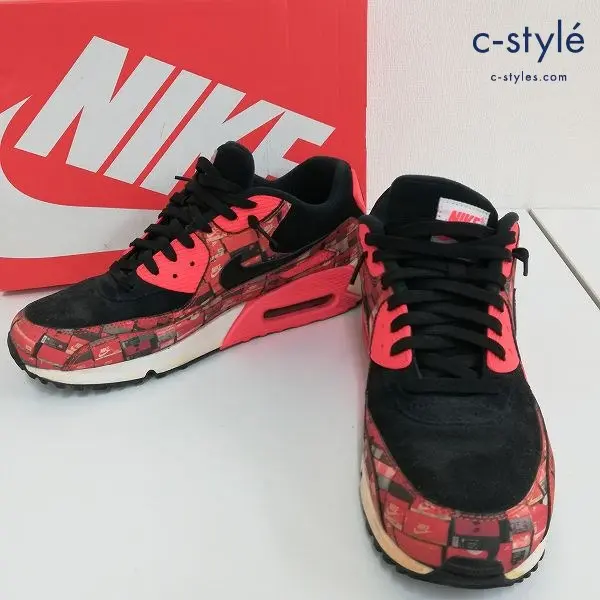 NIKE ナイキ × ATMOS アトモス AIR MAX 90 エアマックス90 PRNT 28.5cm ブラック×レッド系 AQ0926-001