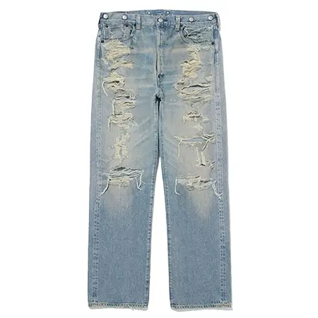 KENZO X LEVI’S 501 ジーンズ 1933 ライトインディゴ DISTRESSED