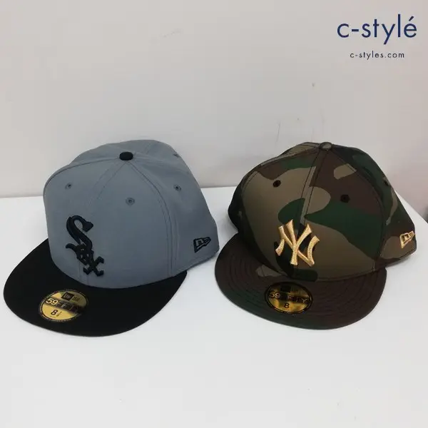 NEW ERA キャップ CHICAGO WHITE SOX 8・1/8 64.5cm グレー ヤンキース 8 63.5cm マルチカラー