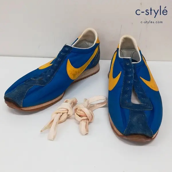 NIKE ナイキ CORTEZ コルテッツ スニーカー 9・1/2 ブルー系 台湾製 ヴィンテージ NYLOW ナイロン