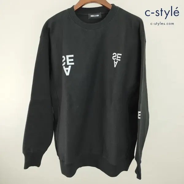 WIND AND SEA ウィンダンシー トレーナー XL ブラック WDS-CS-327 Brushed crew neck 裏起毛